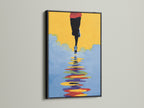 Runner Canvas Print with a black frame. This abstract marathon wall art is a modern sport artwork. A great gift for any athlete. Perfect Modern Wall Art for minimalist styles. A sophisticated piece for your boardrooms.