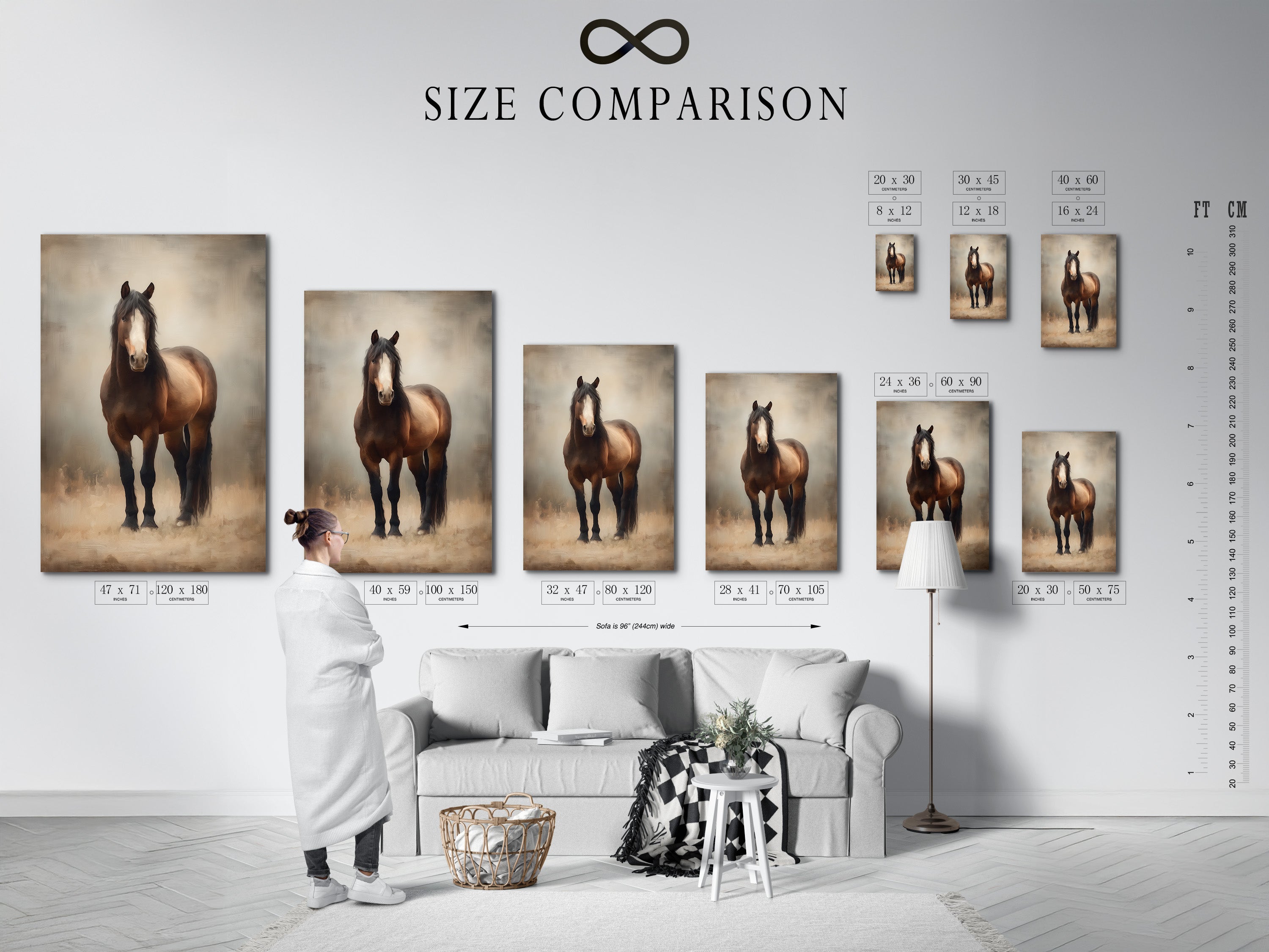 Majestic Brown Horse Print - Rustic Equine Wall Art, Western Home Decor, Animal Photography, Farmhouse Style Artwork for Living Room