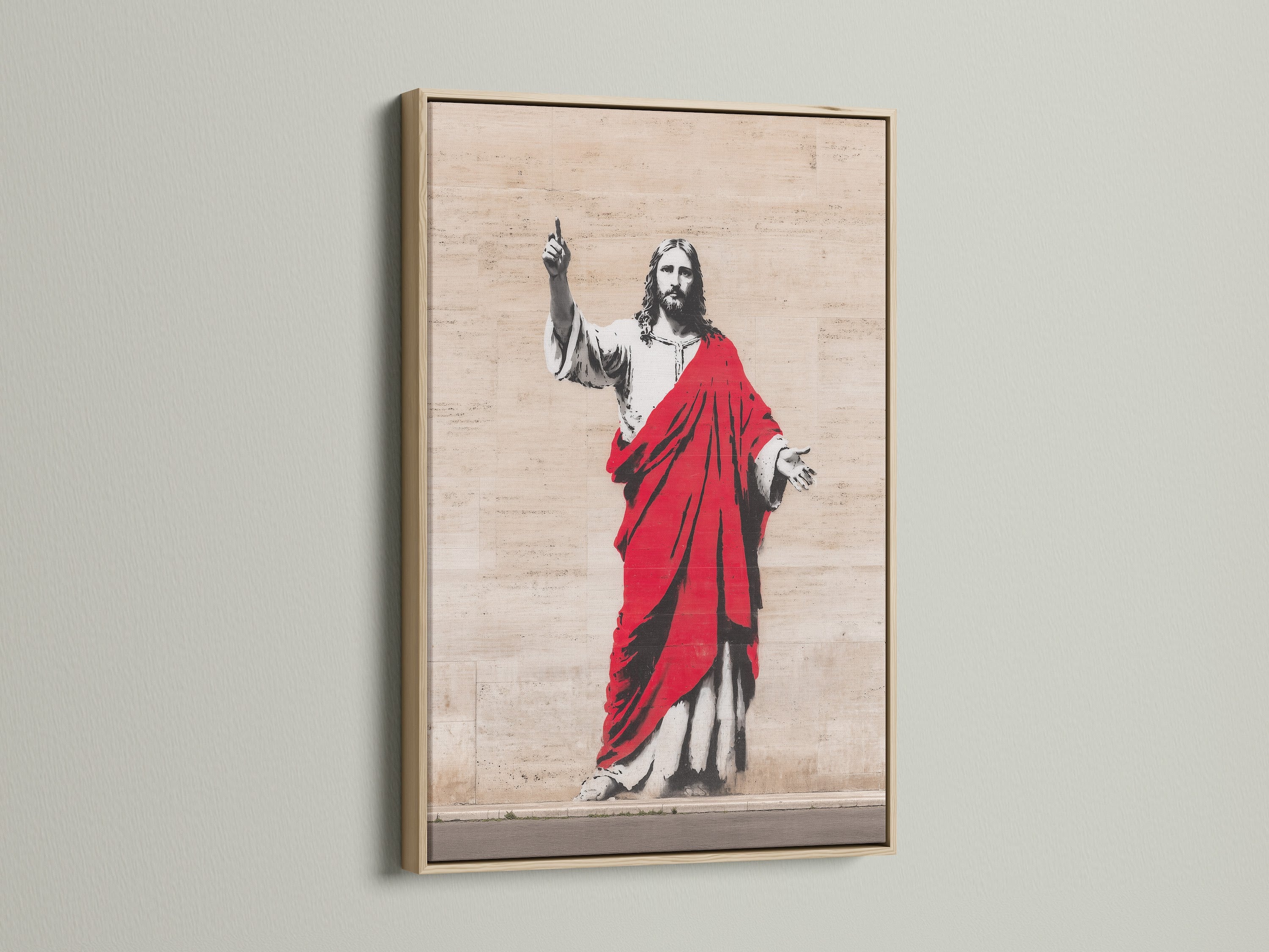 This image displays an oak frame surrounding a captivating artwork. The oak frame adds warmth and a touch of rustic charm. Elevate your art with our premium oak frames. It enhances any interior aesthetic. Discover the beauty of oak and its ability to highlight your favorite pieces.