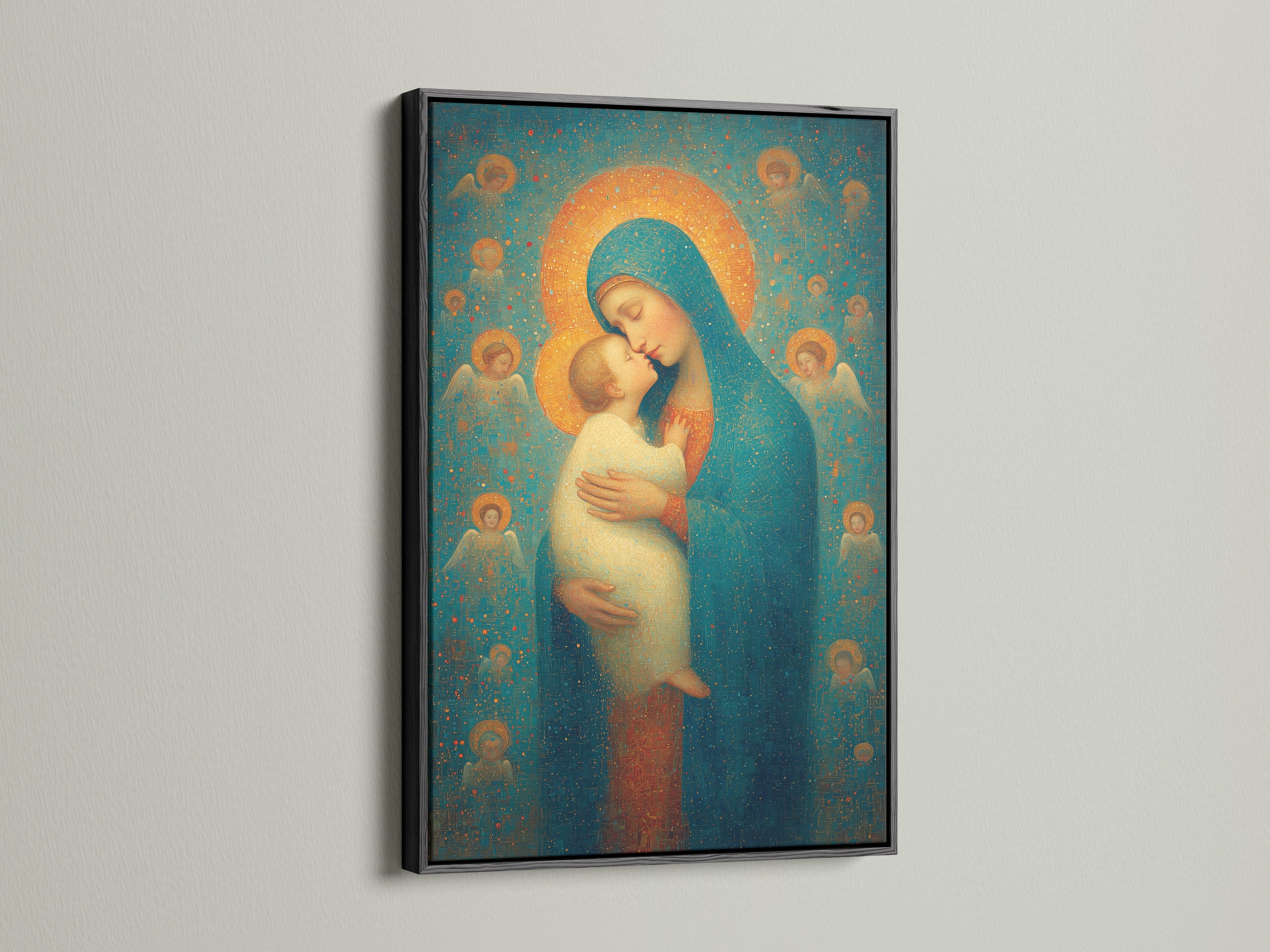 Artwork displayed in a black frame. A classic black frame makes the artwork pop. Elevate your artwork with a black frame. Explore the timeless sophistication of black frames.