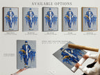Available options: stretched canvas print fine art poster paper and floating frame. Customize your blue abstract portrait to suit your style. Find the perfect medical heroes art for your medical decor needs today.
