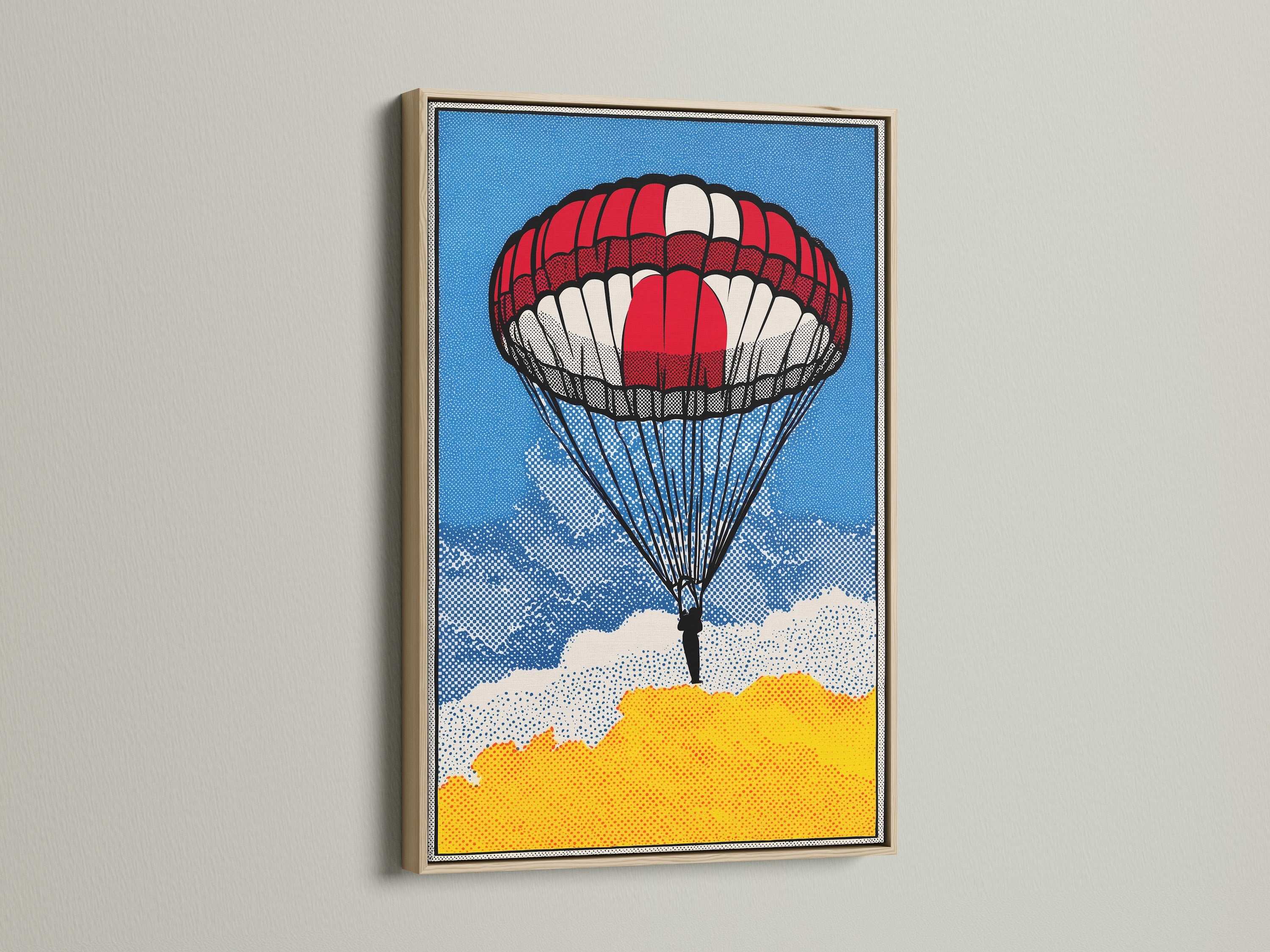 This image features an oak frame. The light oak wood adds a natural touch to the artwork. It enhances any interior. Perfect for canvas prints or fine art posters. This frame brings warmth and sophistication to your space. Discover the beauty of oak framing.