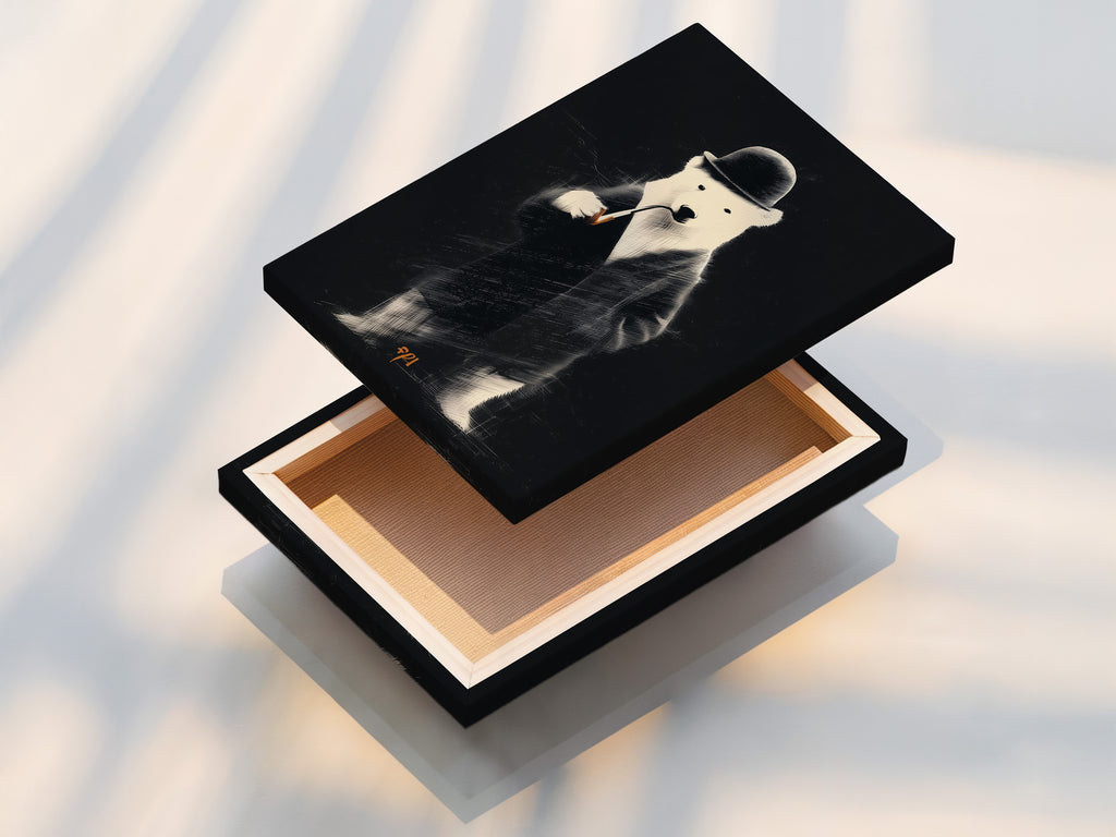 This image showcases a stretched canvas print. The canvas is tightly stretched over a wooden frame. It is ready to hang artwork. This creates a clean frameless look. Perfect for contemporary art displays.