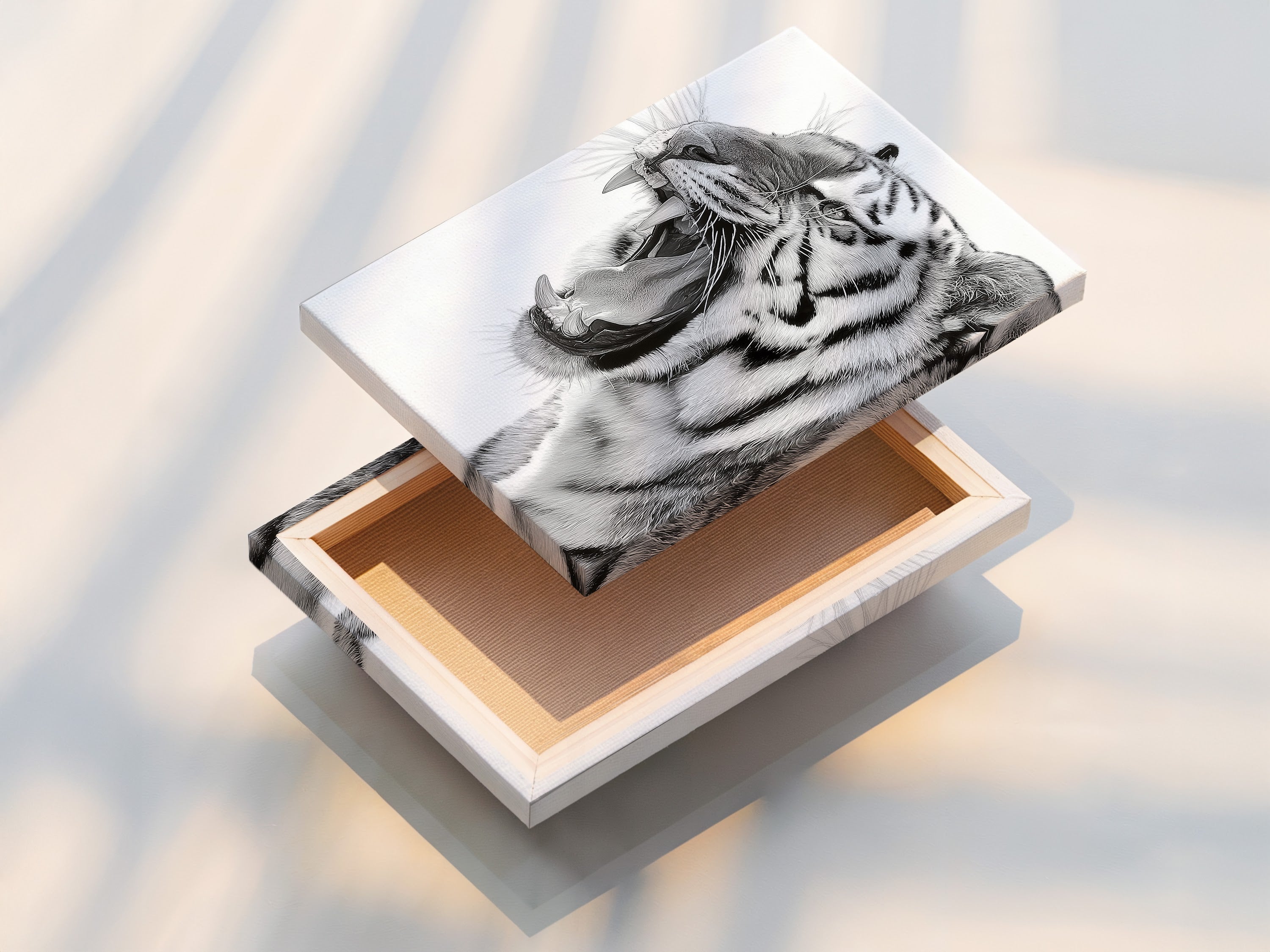 A stretched canvas print displays a captivating image. The canvas is stretched over a sturdy wooden frame. Ready to hang and enjoy. Canvas prints offer a textured look. They bring artwork to life. Transform your walls with our premium canvas prints.