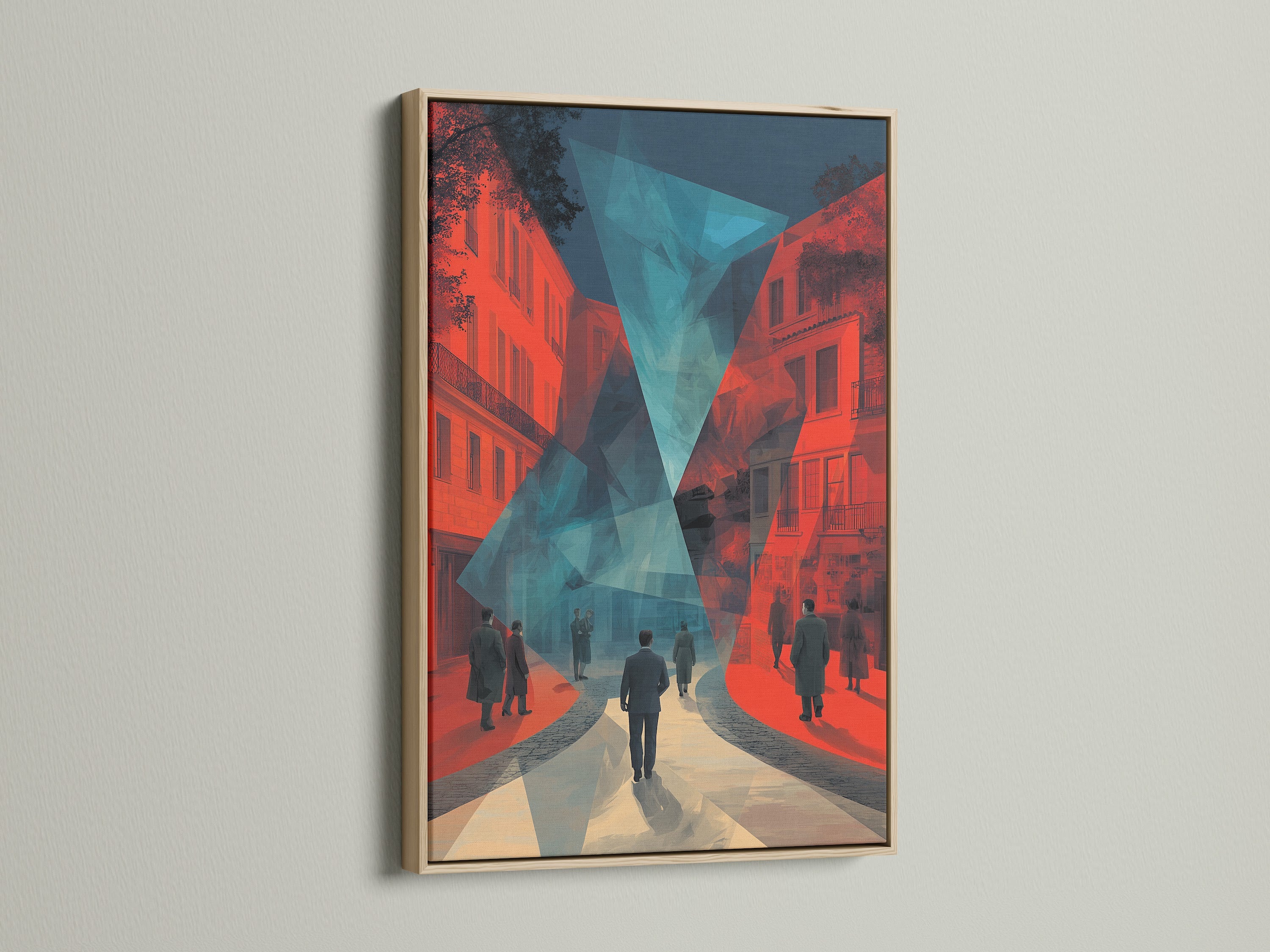 The photo features a captivating artwork in an oak frame. The frame enhances the beauty of the art. Oak frames offer a natural and timeless aesthetic. Perfect for adding warmth to any room. Elevate your home decor with framed art.