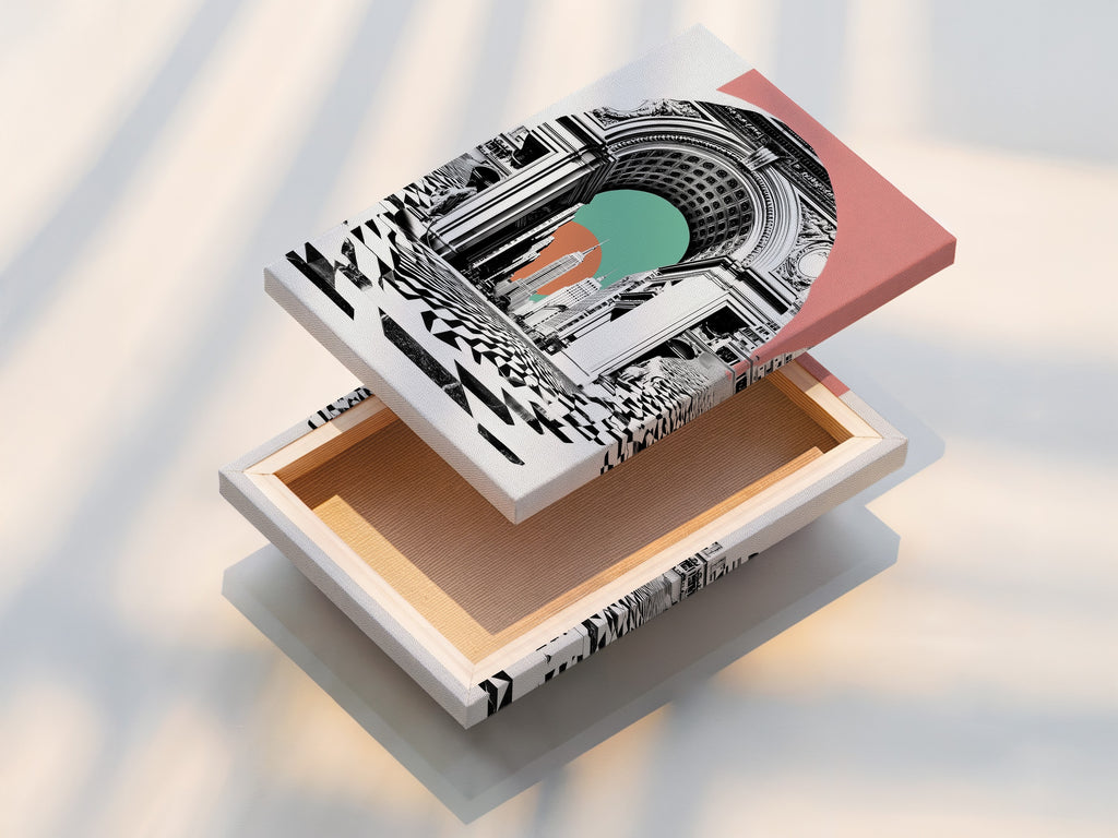 A stretched canvas print of the New York Arch artwork. This cityscape art is ready to hang. The stretched canvas provides a gallery-quality look. Ideal for adding a modern touch to any room. Get your stretched canvas today