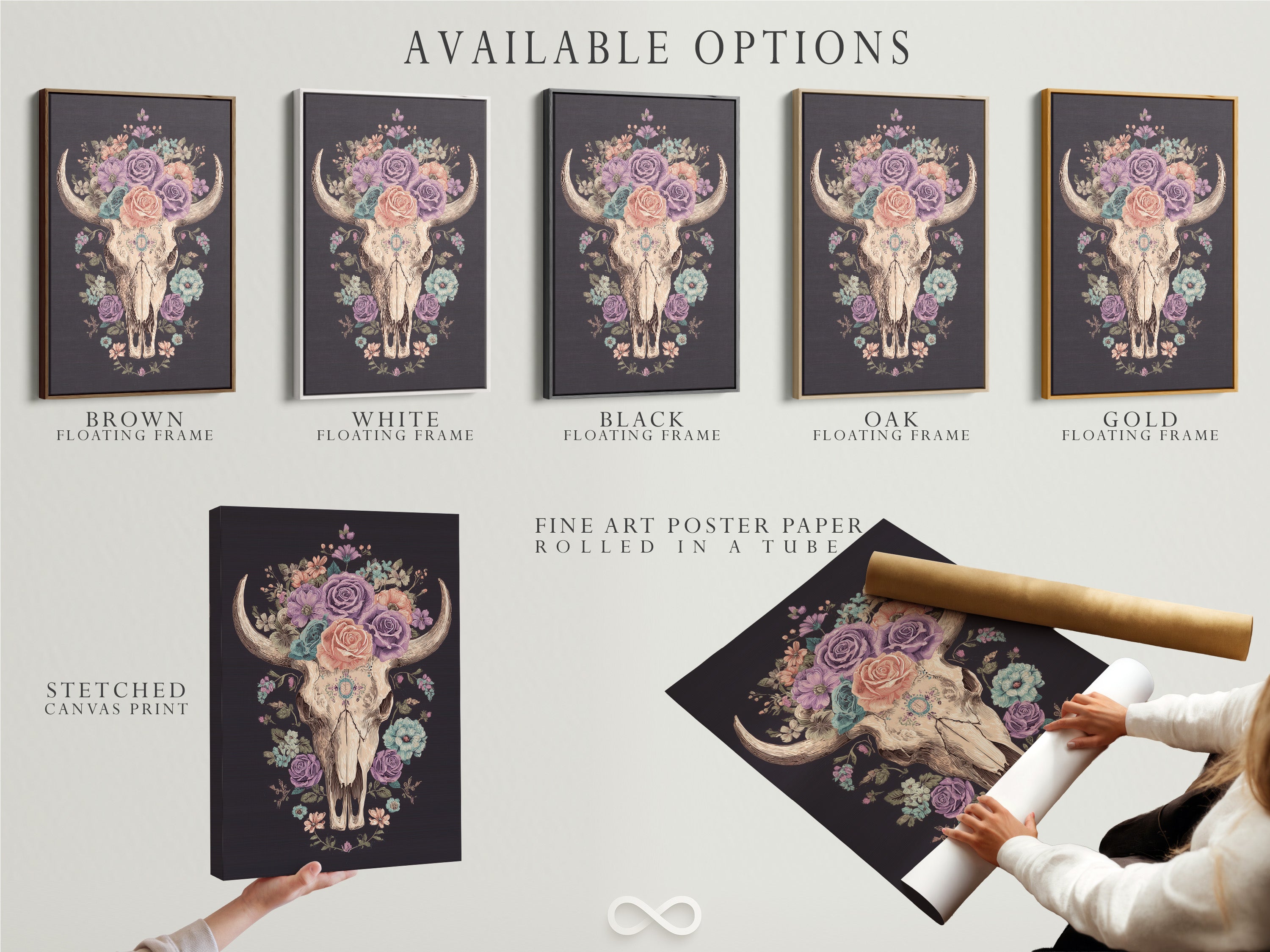 Available options for art prints. Choose from stretched canvas prints fine art poster paper and floating frames. Stretched canvas offers a gallery-wrapped look. Fine art paper provides exceptional detail. Floating frames add a modern touch. Select your perfect style.