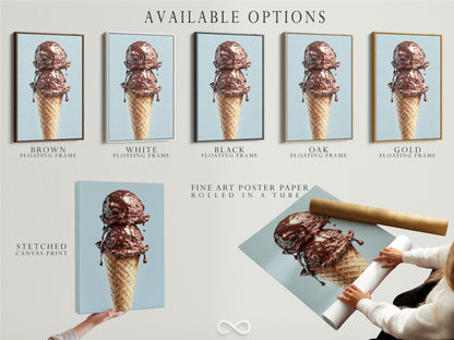 Explore the available options for your artwork. Choose from a stretched canvas print fine art poster paper or a floating frame. Each option offers a unique aesthetic to suit your style. Personalize your space with the perfect choice.