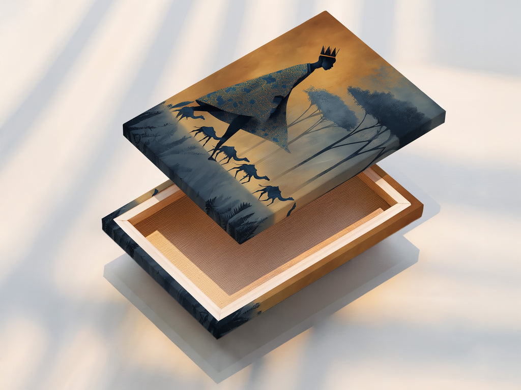 This is a stretched canvas print. The canvas is tightly stretched. It is wrapped around a wooden frame. The artwork is ready to hang. The canvas print offers a gallery wrapped look. It is adding texture and depth to the artwork. A classic choice