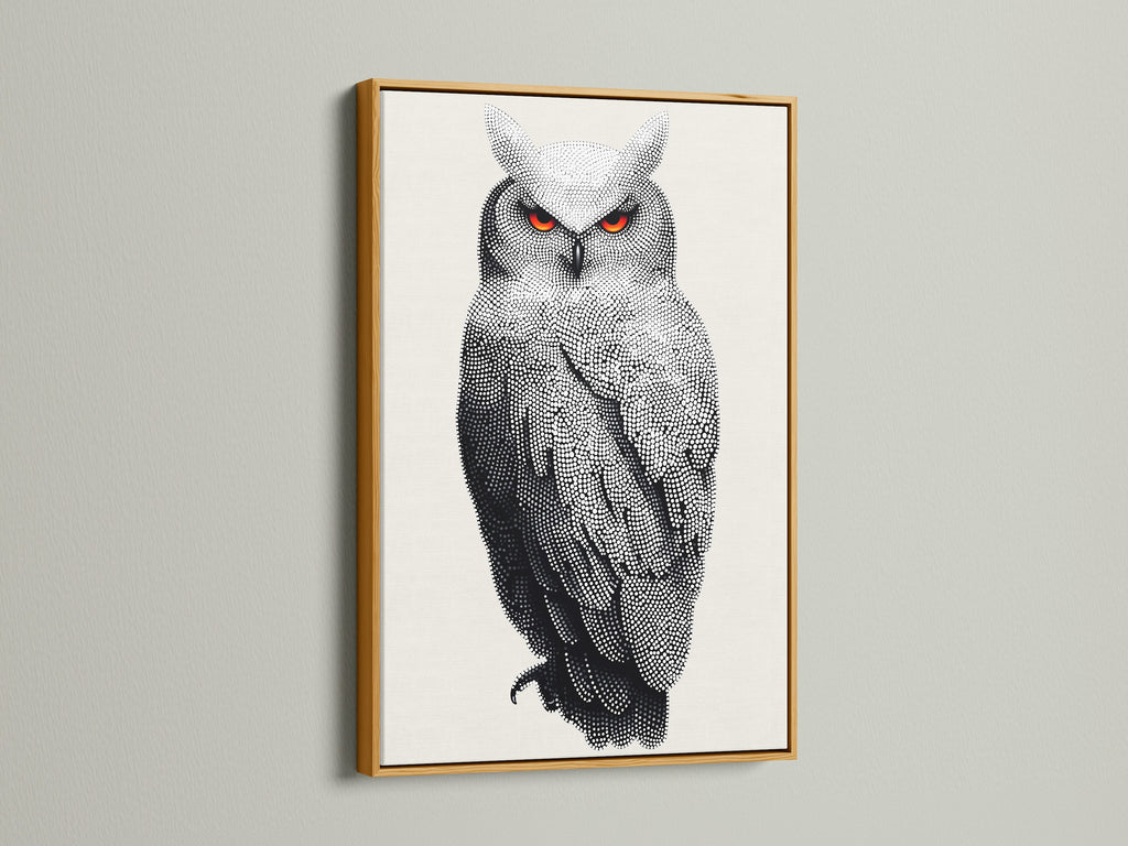 Bring elegance with owl artwork in a gold frame. The wildlife canvas offers modern animal art. This bird art print adds a touch of luxury to your walls. Perfect for stylish home or office decor.