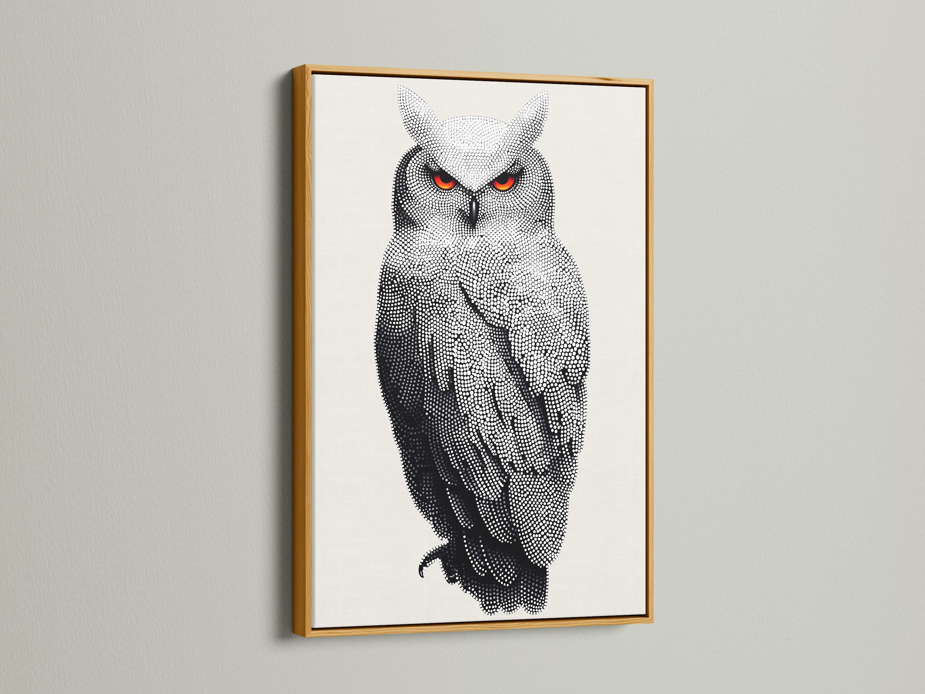 Bring elegance with owl artwork in a gold frame. The wildlife canvas offers modern animal art. This bird art print adds a touch of luxury to your walls. Perfect for stylish home or office decor.