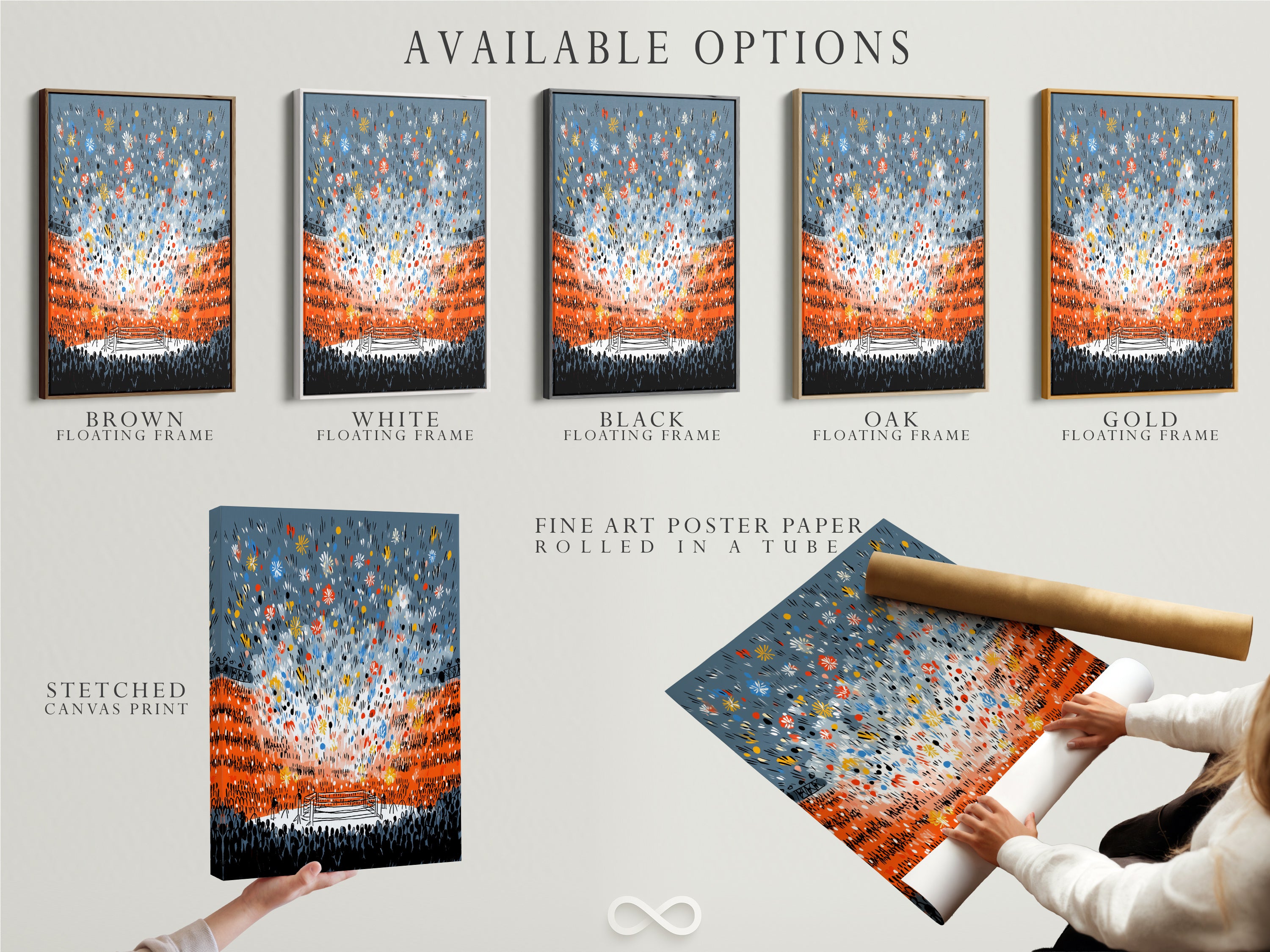 Explore available options for this boxing art: stretched canvas print fine art poster paper and floating frame. Customize your sports arena artwork to match your style. Perfect for a man cave or contemporary living space.  Find the perfect piece.