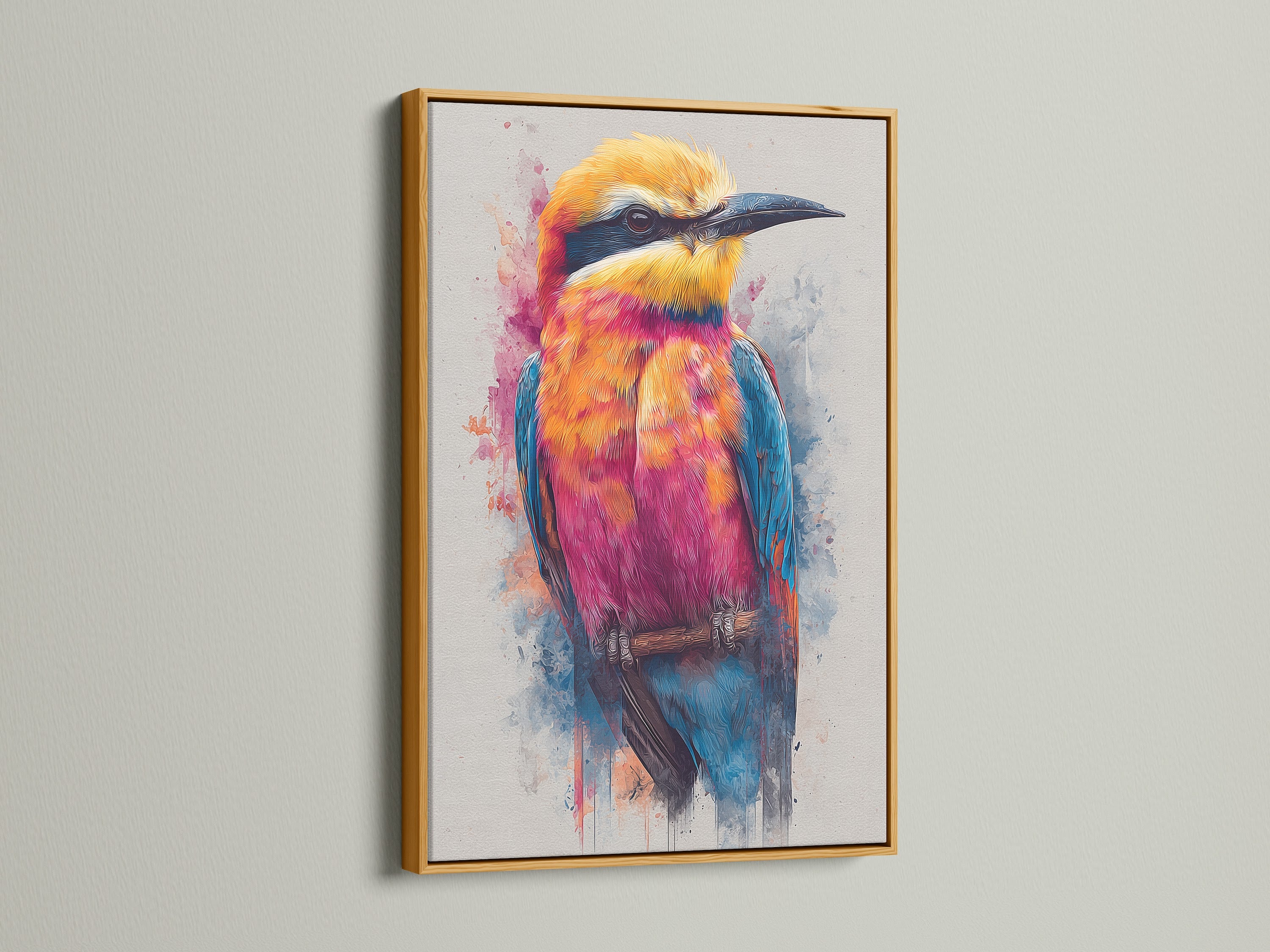 Vibrant Bee Eater Bird Watercolor Print - Colorful Bird Wall Art, Nature Artwork, Bird Lover Gift, Home Decor, Office Art
