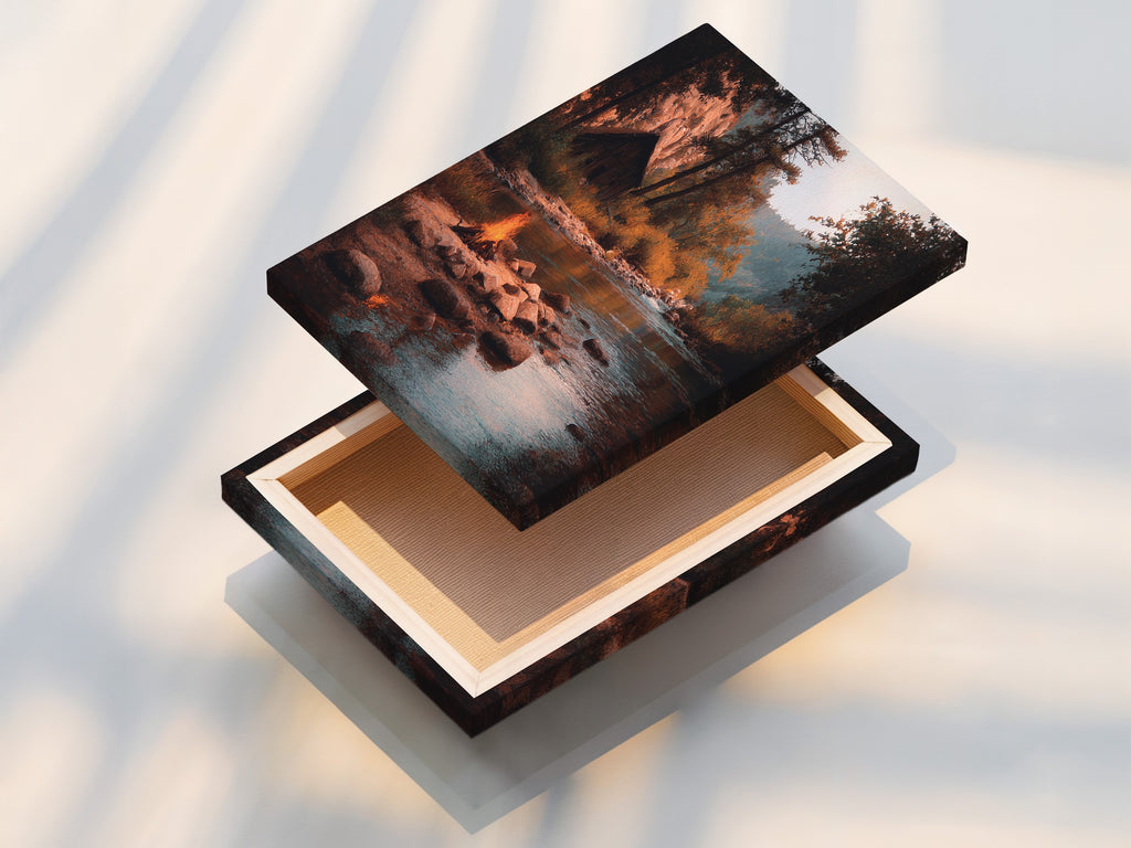 This is a stretched canvas print. The canvas texture enhances the artwork's visual appeal. The print is stretched perfectly. It is ready to hang and enjoy. The stretched canvas provides a gallery-quality look. The canvas looks elegant.