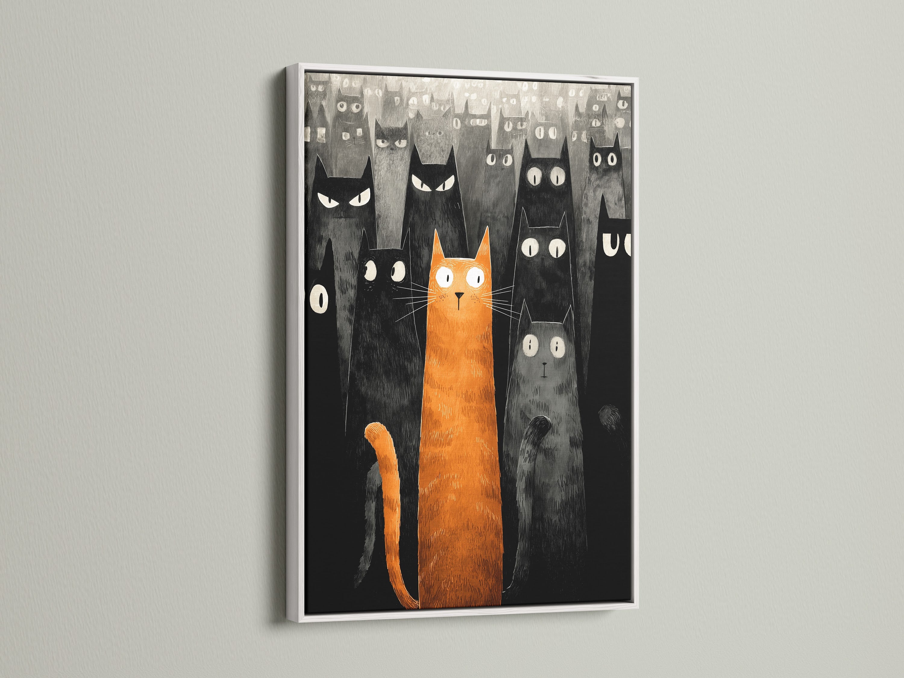 Artwork in a white frame creates a clean and modern look. The bright white frame enhances the artwork. It brings a fresh feel to your space. Perfect for contemporary interiors. View our framed art prints now