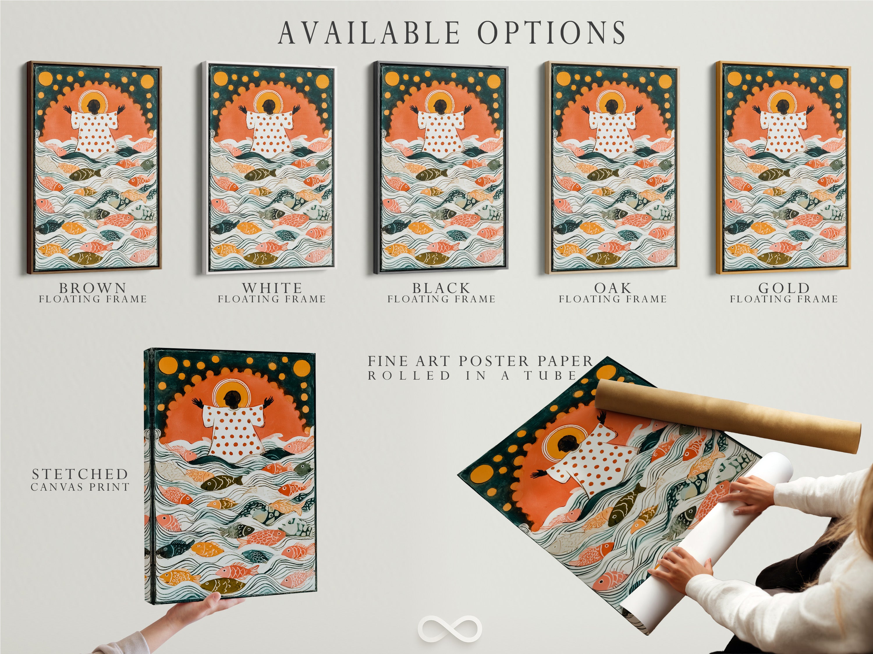 Explore available options for your artwork. Choose from stretched canvas prints. Also available is fine art poster paper. Consider a stylish floating frame. Find the perfect format to showcase your art. Elevate your art display with these options.