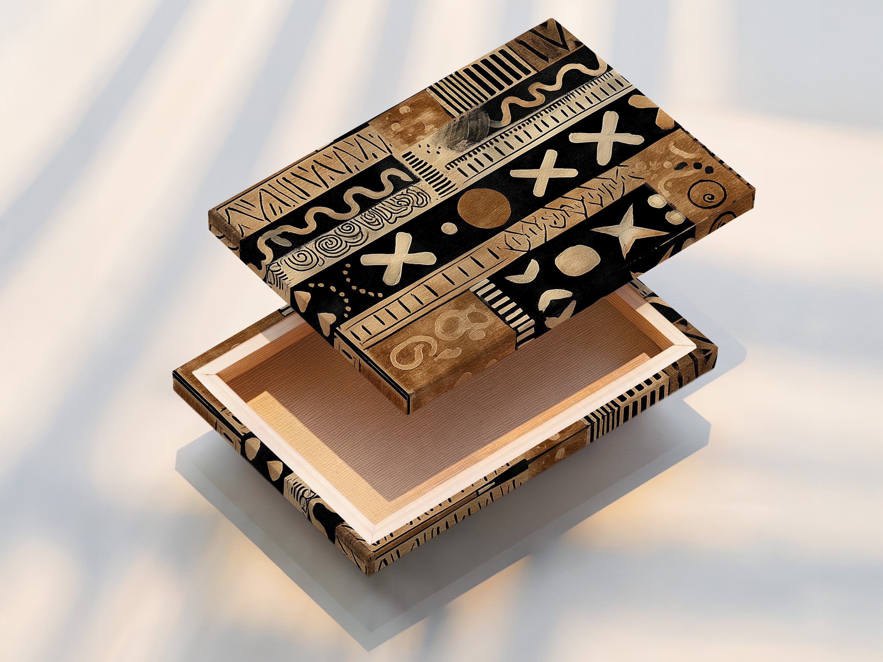 A stretched canvas print is displayed. The canvas texture is visible. The stretched canvas is ready to hang. The artwork is beautifully presented on canvas. The canvas print adds depth to the artwork.