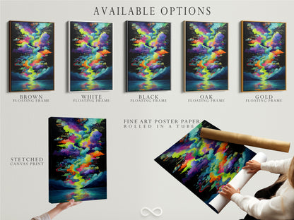 Explore available options including stretched canvas prints fine art poster paper and floating frames. Customize your colorful cloudscape artwork. Find the perfect modern art to suit your style. Discover abstract lake art today.