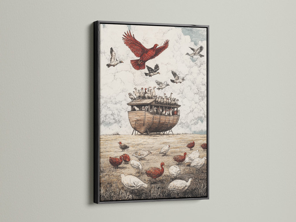 Artwork in a sleek black frame. The black frame adds a touch of sophistication to the artwork. A black frame is a classic and timeless choice. It makes a bold statement on any wall.