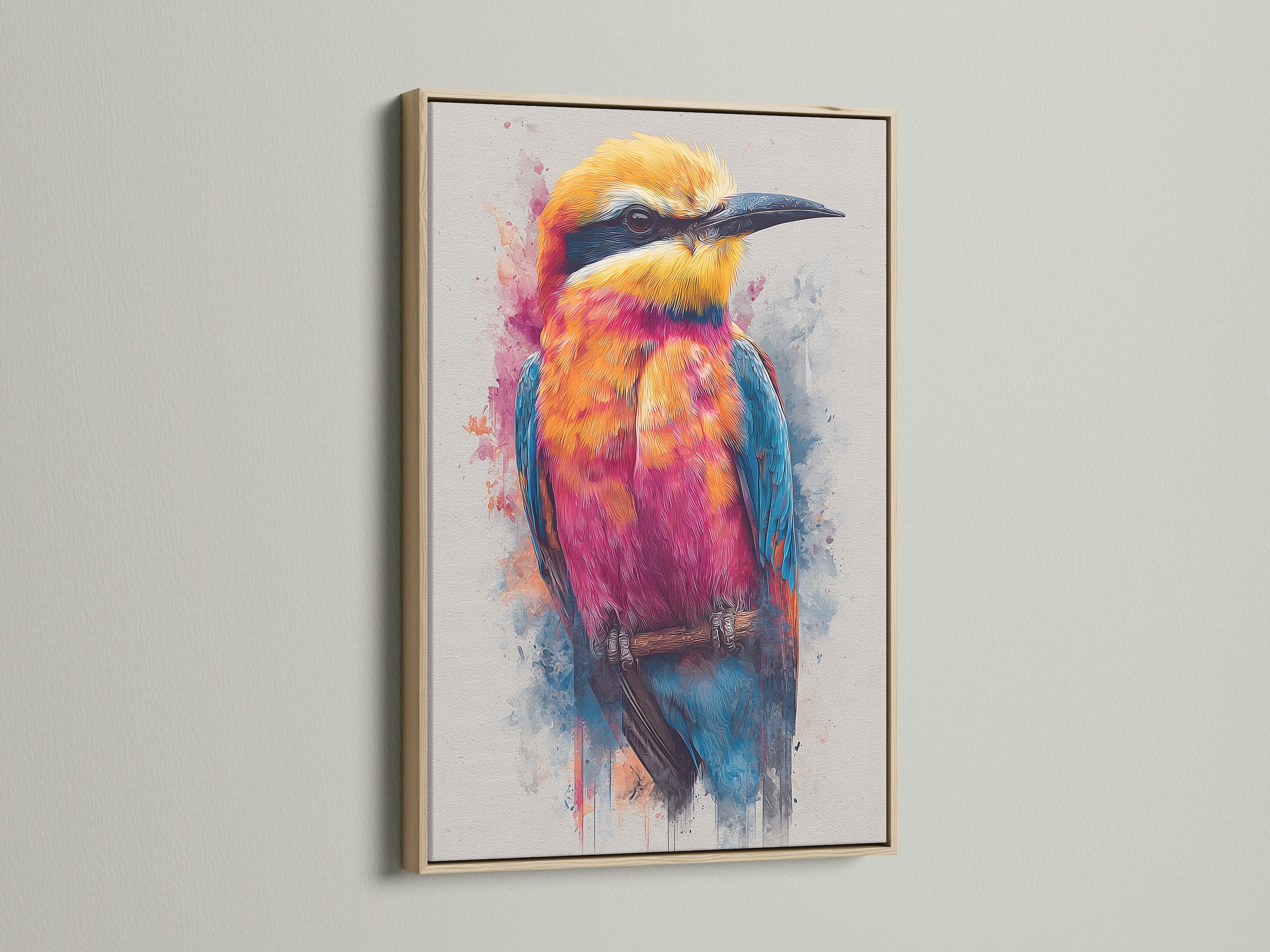 Vibrant Bee Eater Bird Watercolor Print - Colorful Bird Wall Art, Nature Artwork, Bird Lover Gift, Home Decor, Office Art