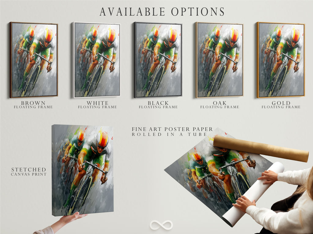 Explore available options. Select from stretched canvas prints. Choose fine art poster paper. Discover floating frames. Customize your artwork. Tailor it to your style. Find the perfect match.