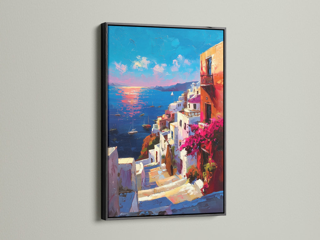 Artwork is striking in a black frame. The black frame adds a touch of sophistication. It provides a bold contrast. Highlight the artwork's details with this frame. Showcase your artwork with a sleek black frame. Make a statement with framed art.