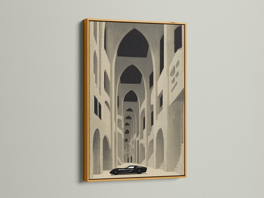 Add luxury with a gold frame for your cathedral poster. The gold finish complements the medieval decor. Perfect for vintage architecture this frame adds elegance. Transform your gothic home decor with this opulent choice. Ideal for office wall art.