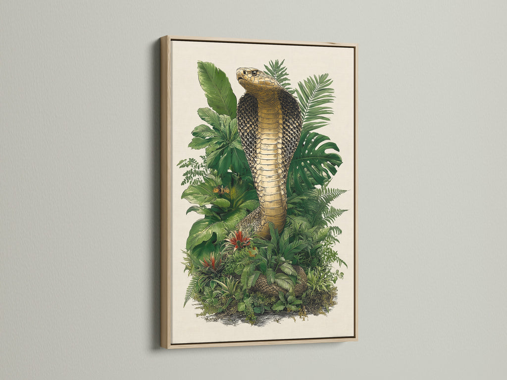 This photo features an oak frame. The natural wood grain enhances the artwork's beauty. Oak frames add warmth and sophistication to any room. Discover the timeless appeal of oak for your art.