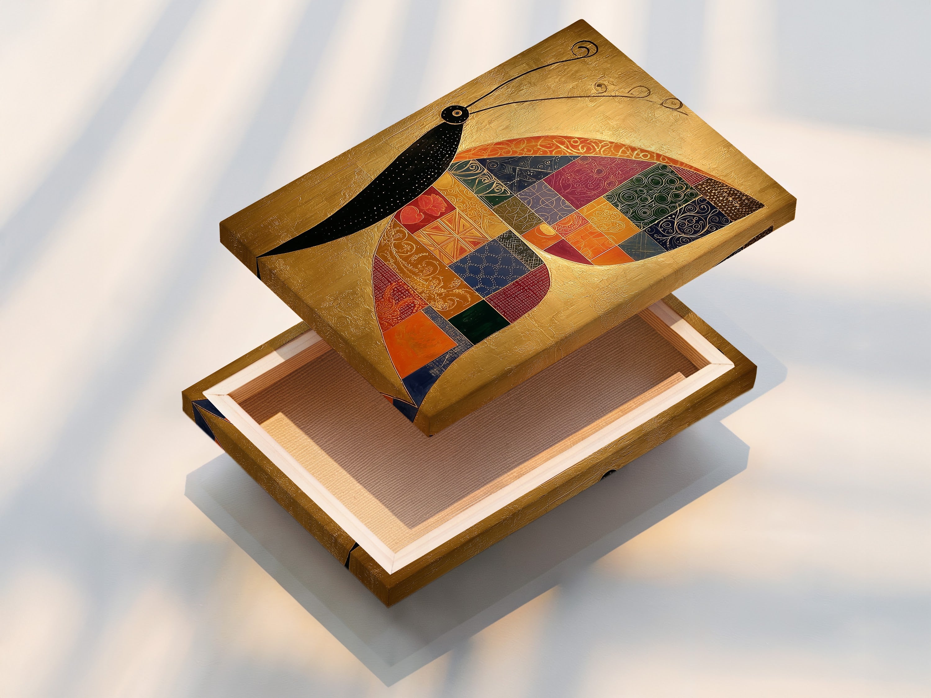 This image shows a stretched canvas print. The canvas is tightly stretched over a frame. This creates a gallery-worthy appearance. Stretched canvas prints offer a ready-to-hang solution. They display artwork with professional quality