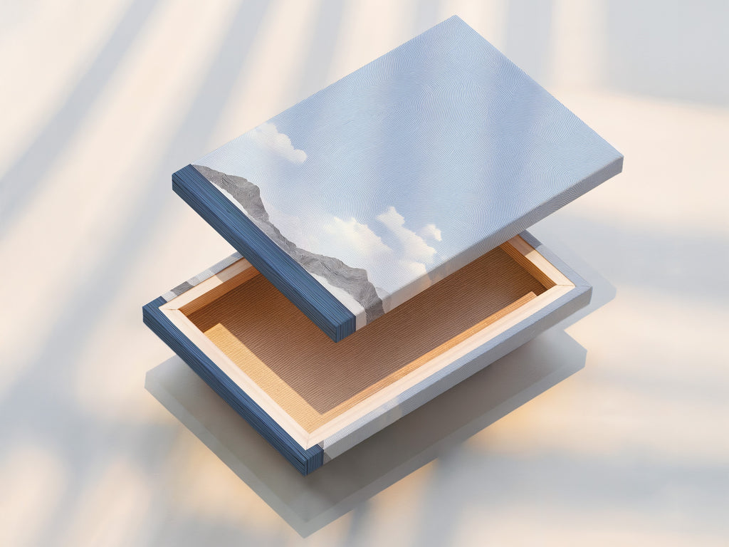 A stretched canvas print displays vivid artwork. The canvas texture enhances the art's depth. The print is ready to hang and enjoy. This stretched canvas adds sophistication. Perfect for home or office decor.