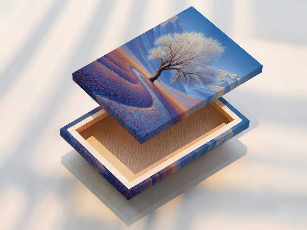 This is a stretched canvas print. The print is ready to hang. Our canvas prints are gallery-wrapped. They offer a professional finish. They are durable and long-lasting.