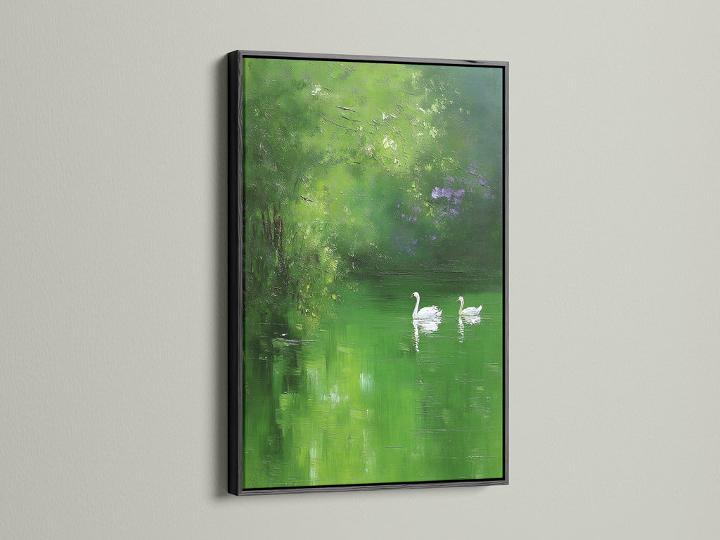 Artwork displayed in a sleek black frame on a white wall. The black frame provides a bold and sophisticated touch. Make a statement with our black-framed art. Perfect for contemporary spaces. Discover the elegance of black frames for your favorite prints.