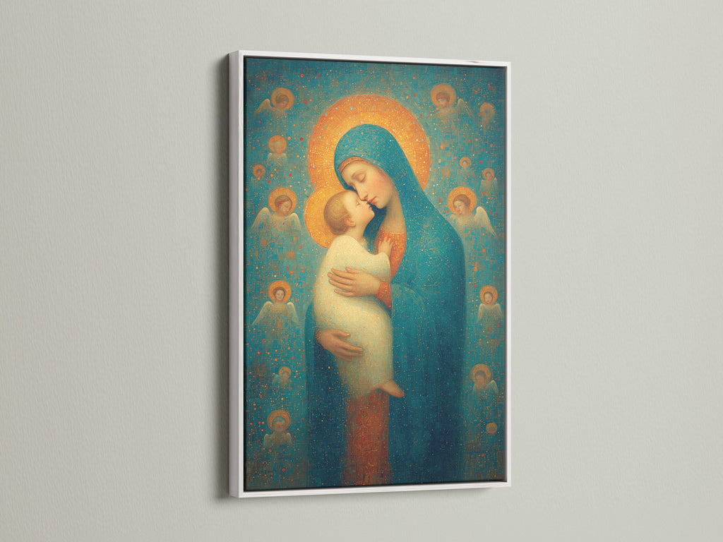 Artwork displayed in a white frame. A clean white frame enhances the artwork. A white frame offers a modern touch to your artwork. Discover the beauty of white frames.