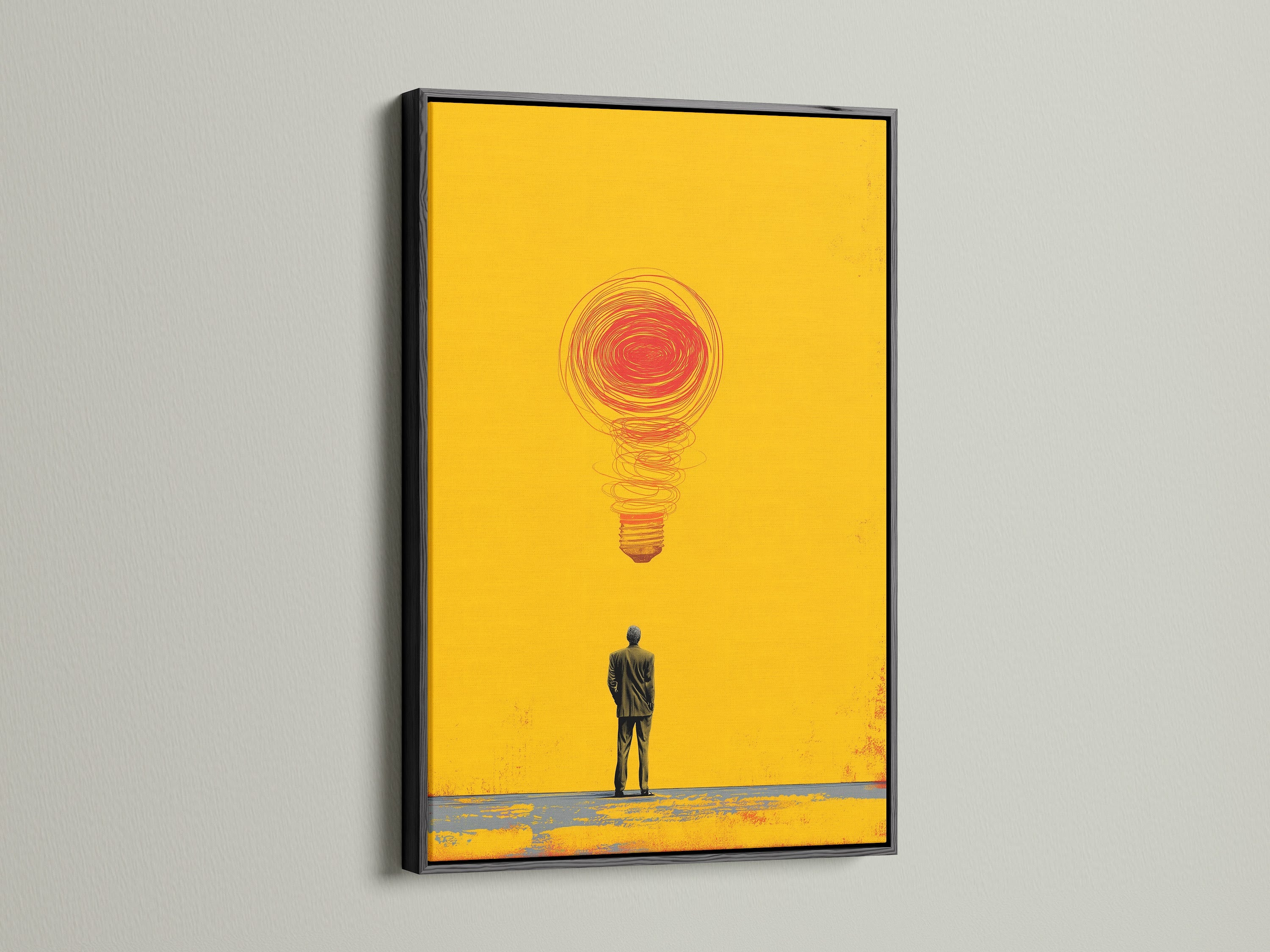 A black frame showcases a piece of artwork. The artwork is bold and sophisticated. A black frame adds depth and contrast to the art. It is perfect for modern and minimalist interiors. Elevate your artwork with a sleek black frame today.