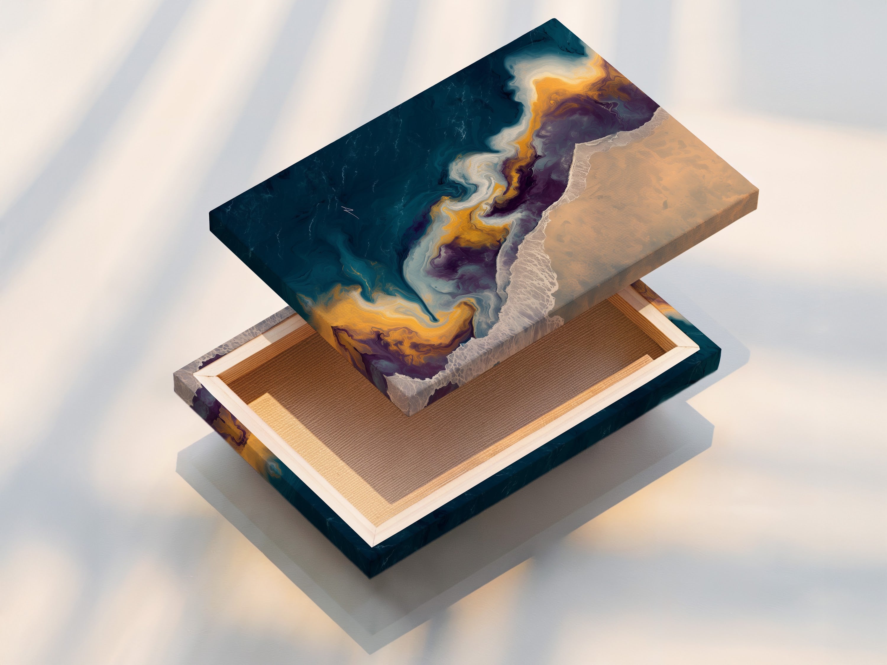 A stretched canvas print ready to hang. The canvas provides a textured surface. It enhances the artwork's visual appeal. This print is durable and long-lasting. Perfect for creating a gallery-worthy display. Explore our canvas print options today.