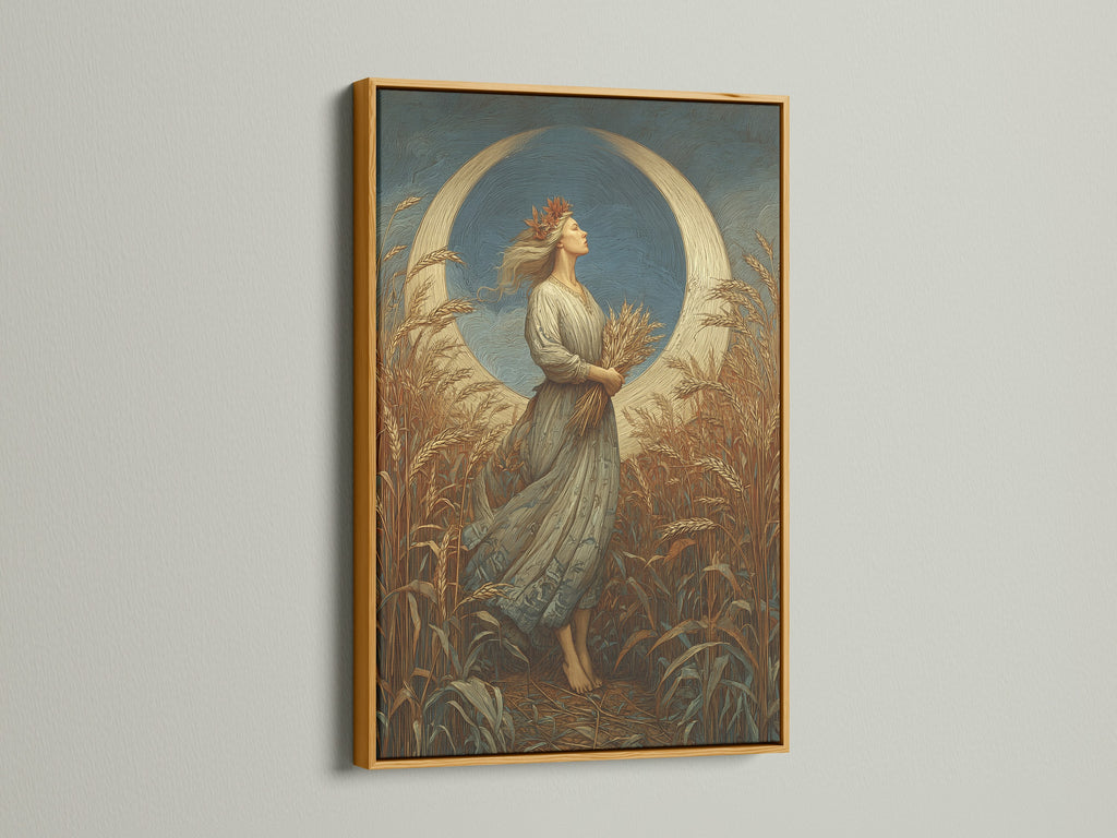 This artwork is in a luxurious gold frame. The gold frame adds opulence and glamour. It enhances the artwork's richness. A gold frame creates a focal point in any room. Transform your space with this elegant artwork.