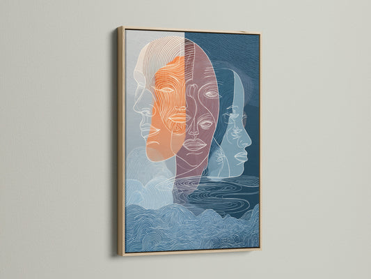 Artwork displayed in an oak frame. The oak frame enhances the artwork's aesthetic. This frame option provides a natural touch. Perfect for artwork seeking a blend of nature and sophistication. Elevate your art with this choice.
