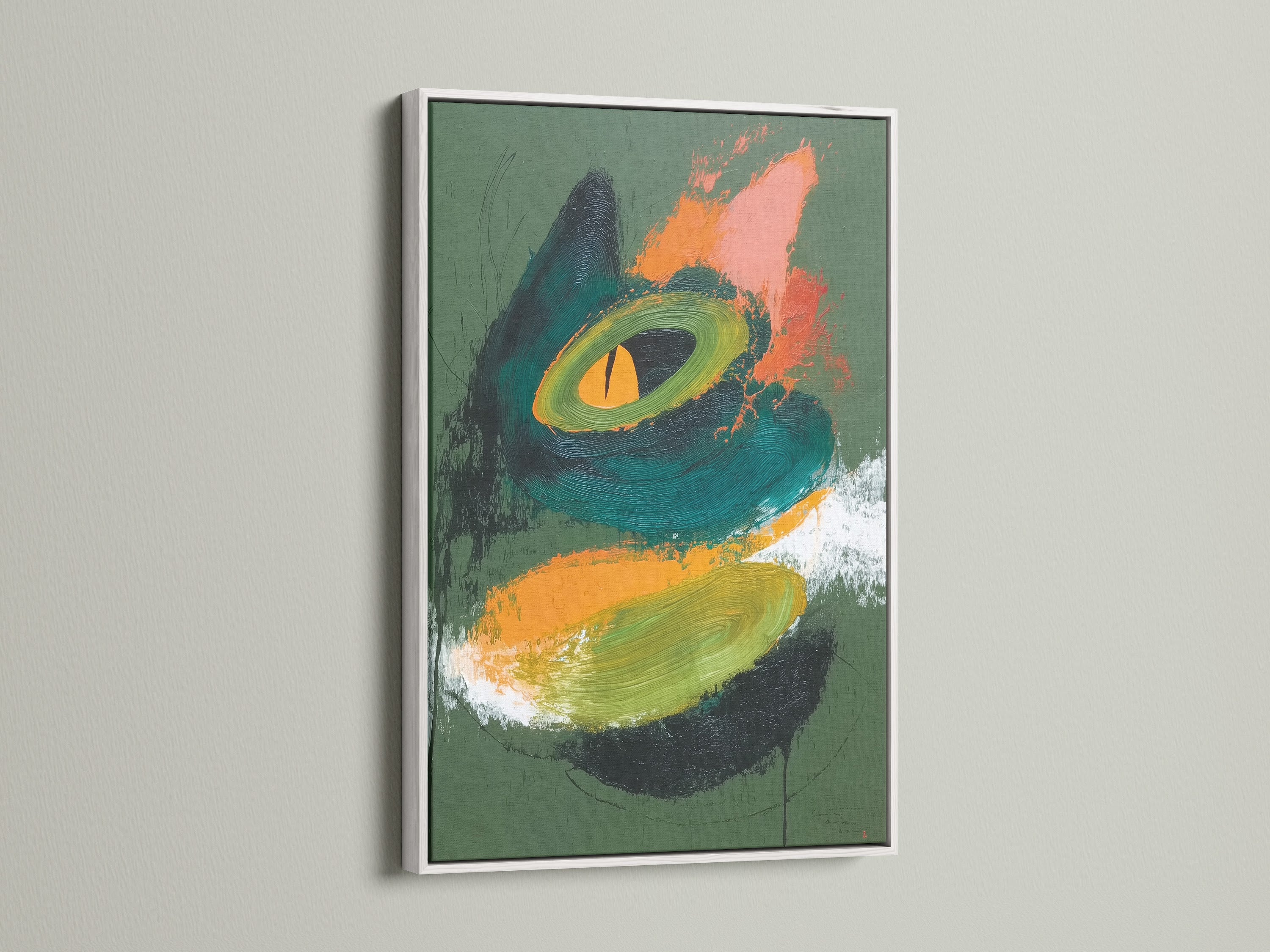 Experience the clean elegance of our white frame. It offers a minimalist look. The white frame allows the artwork to take center stage. It brightens any space with its fresh aesthetic. A versatile choice for any art.