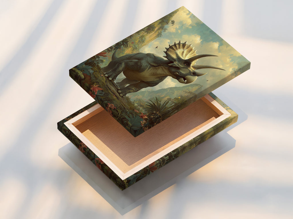 A stretched canvas print is displayed. The canvas is stretched perfectly for a gallery-ready look. The canvas material enhances the colors and details. Our stretched canvas prints are durable and long-lasting. Transform your artwork into a masterpiece.