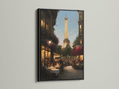The artwork of the Eiffel Tower in Paris is highlighted by a sleek black frame. Black frames add a touch of sophistication and contrast. It makes the artwork pop. Discover the impact of black frames on your favorite pieces.