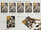 Available options for the Dog Smoking Art Print. Choose between stretched canvas print fine art poster paper or a floating frame. This Shih Tzu art elevates your decor. The gentleman pet portrait is a unique gift. Discover humorous art.