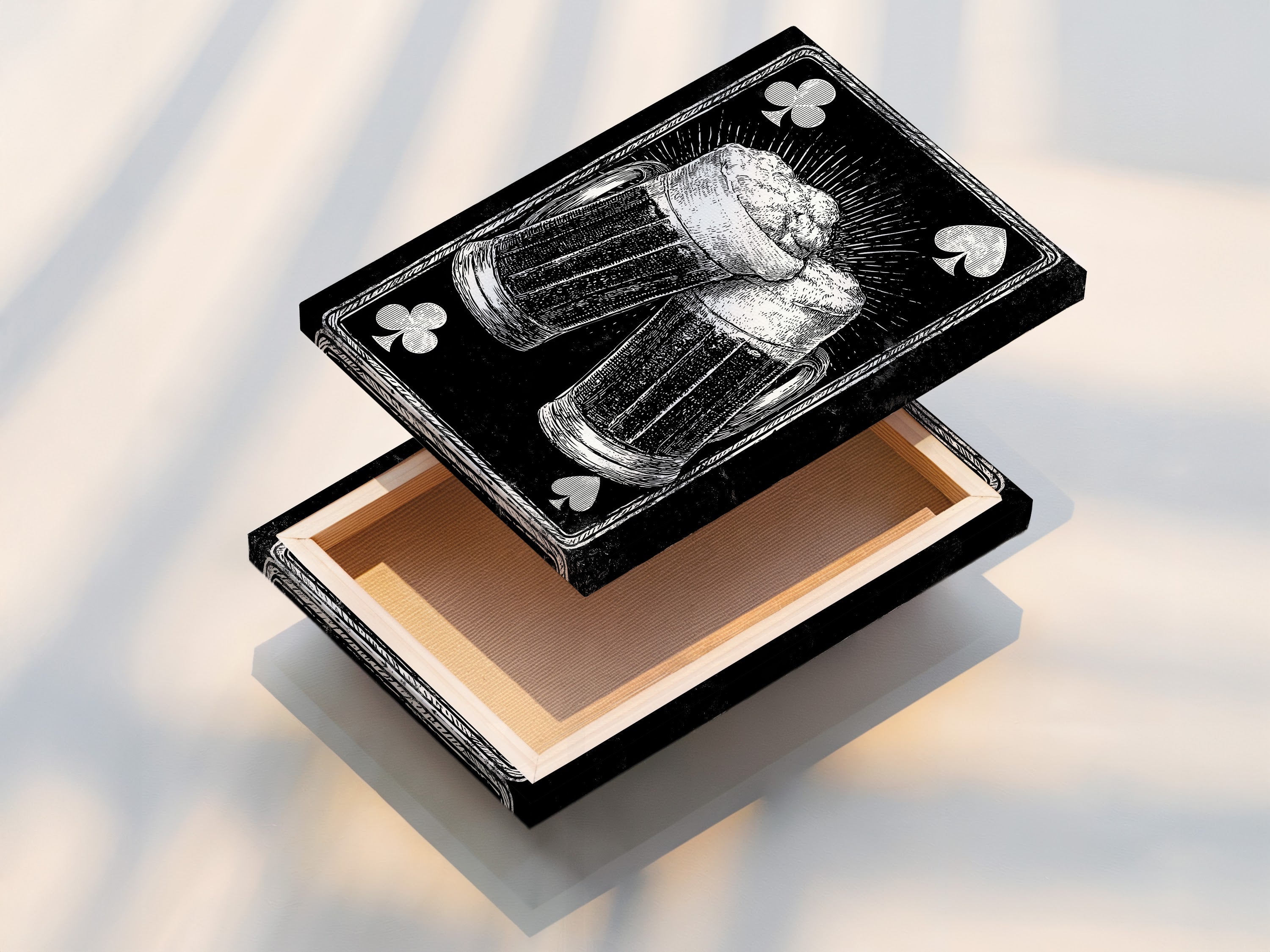 A stretched canvas print is displayed. The canvas print offers a ready-to-hang solution. It provides a textured and gallery-wrapped look. Perfect for adding art to any wall. Transform your space with canvas art.