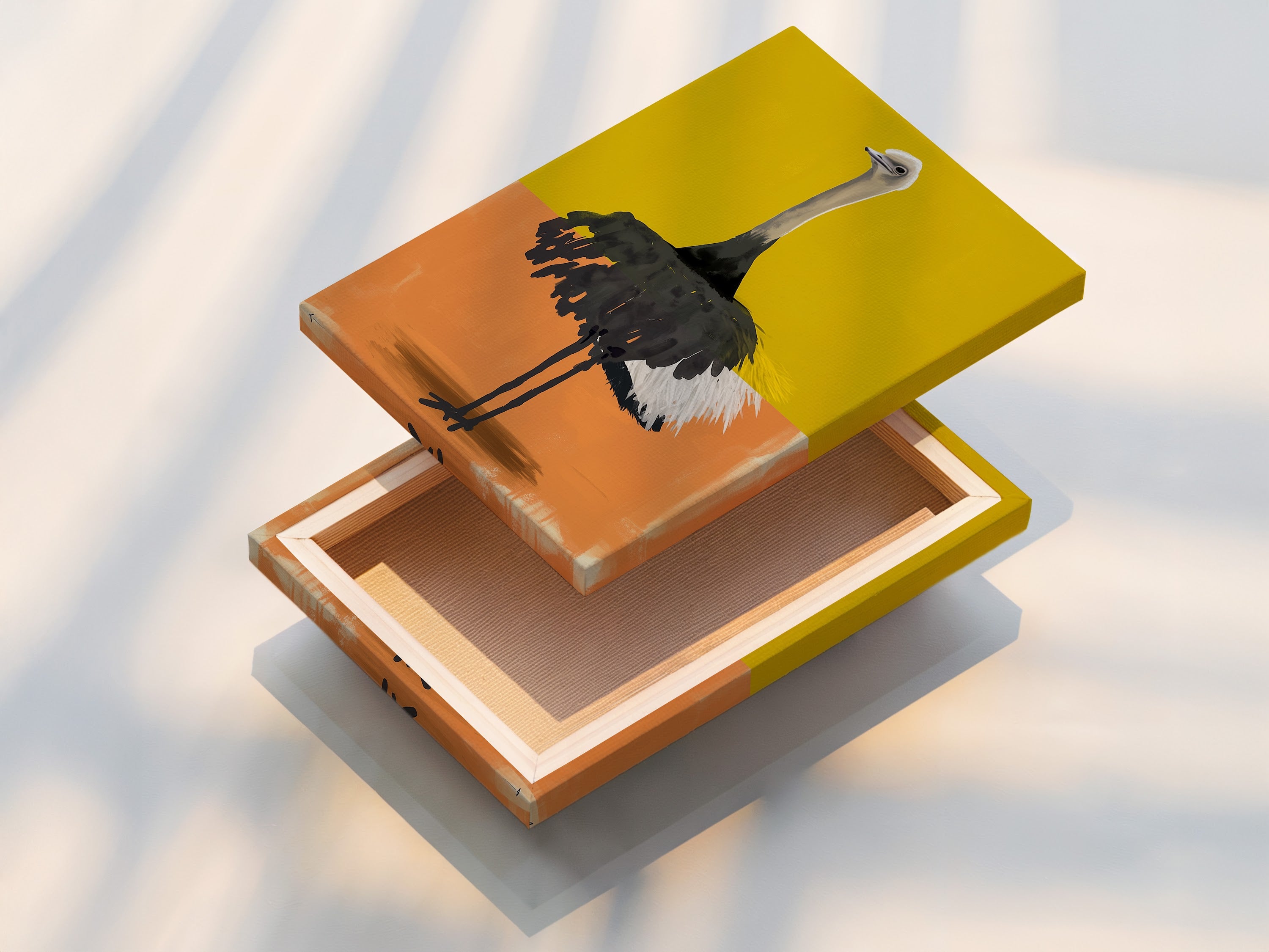 A stretched canvas print is ready to hang. The canvas print offers a gallery-worthy appearance. It's stretched perfectly for a smooth display. Enjoy the texture and depth of the canvas. This format brings artwork to life.