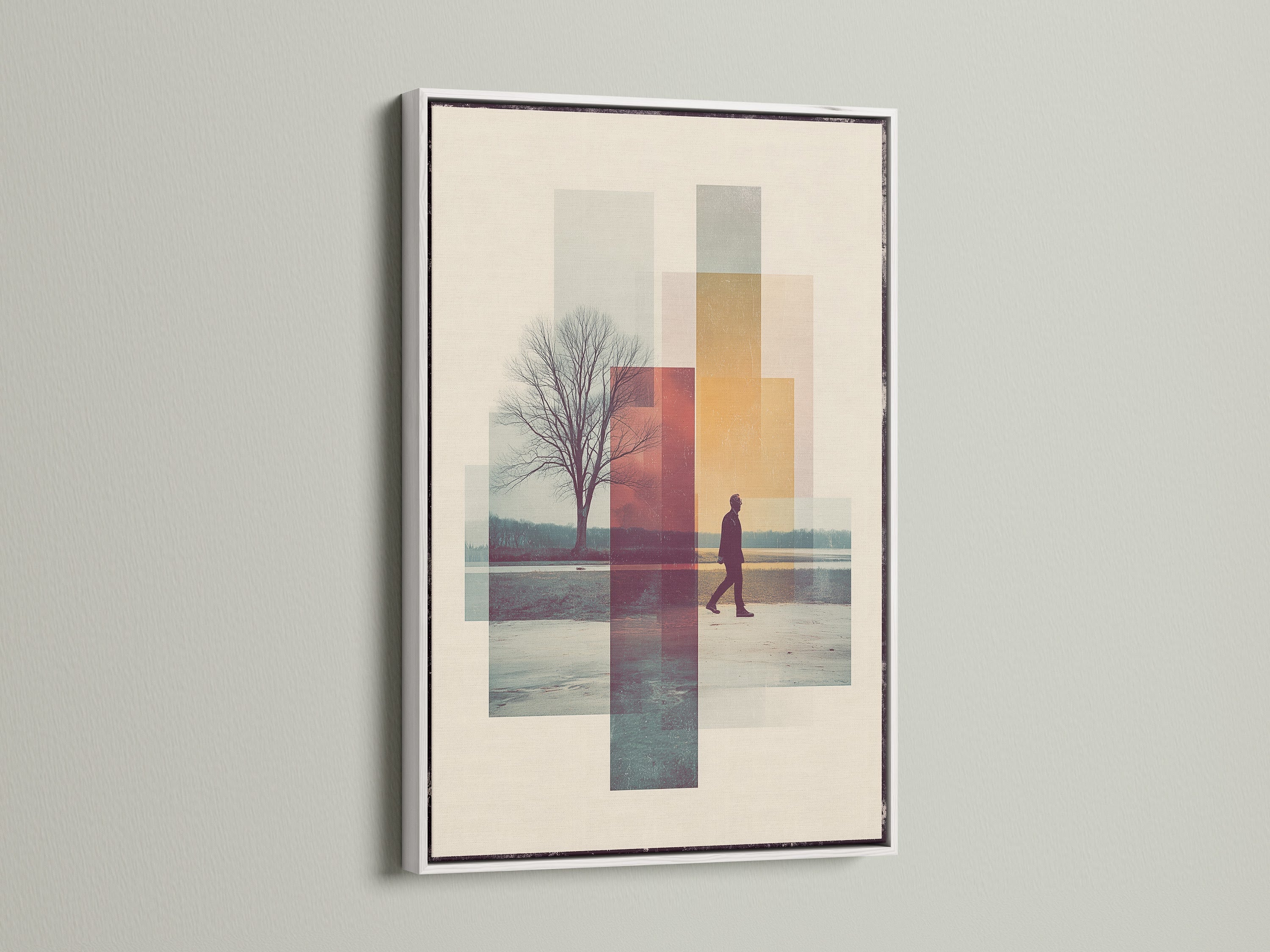 Abstract Geometric Art Print - Modern Wall Art, Contemporary Poster, Minimalist Decor, Nature Photography, Tree Silhouette
