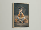 Enhance your home with a vintage animal print. This artwork features a rabbit in an oak frame. It's perfect for adding character to your walls. Ideal for study rooms or nurseries this piece exudes sophistication. The oak frame complements the contemporary style. This rabbit wall art will add a whimsical touch.