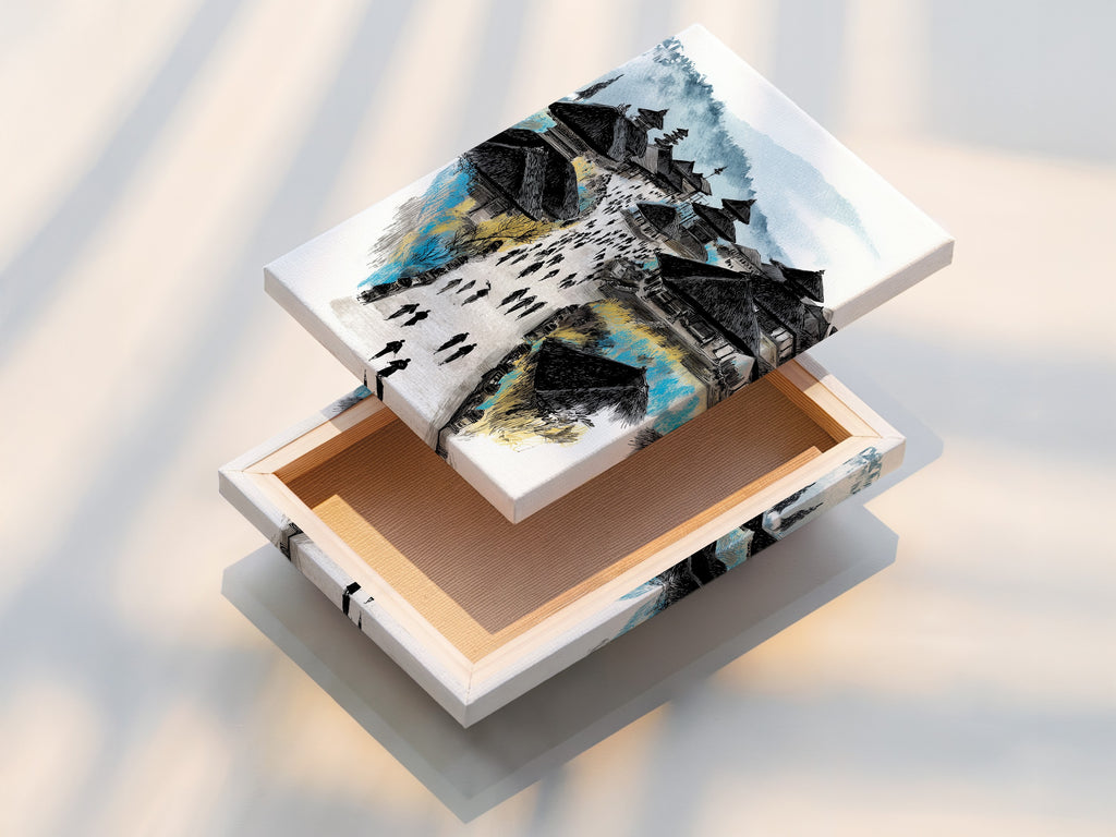 Explore the beauty of a stretched canvas print of the Balinese Temple. This Asian architecture wall art is ready to hang. The stretched canvas brings out the details of the travel photography. Perfect for adding a touch of Southeast Asia to your living space or study.