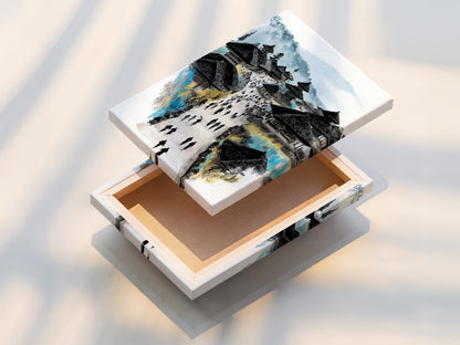 Explore the beauty of a stretched canvas print of the Balinese Temple. This Asian architecture wall art is ready to hang. The stretched canvas brings out the details of the travel photography. Perfect for adding a touch of Southeast Asia to your living space or study.