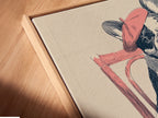 Close up angled view of a canvas print in a floating frame. The floating frame enhances the artwork. Showcases the fine details of the French Bulldog. Ideal for adding depth to your contemporary wall decor. Perfect for creating a focal point.