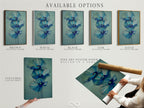 Explore available options including stretched canvas prints. Fine art poster paper and floating frames. Customize your blue floral canvas print. Create the perfect modern botanical wall art for your home decor today.