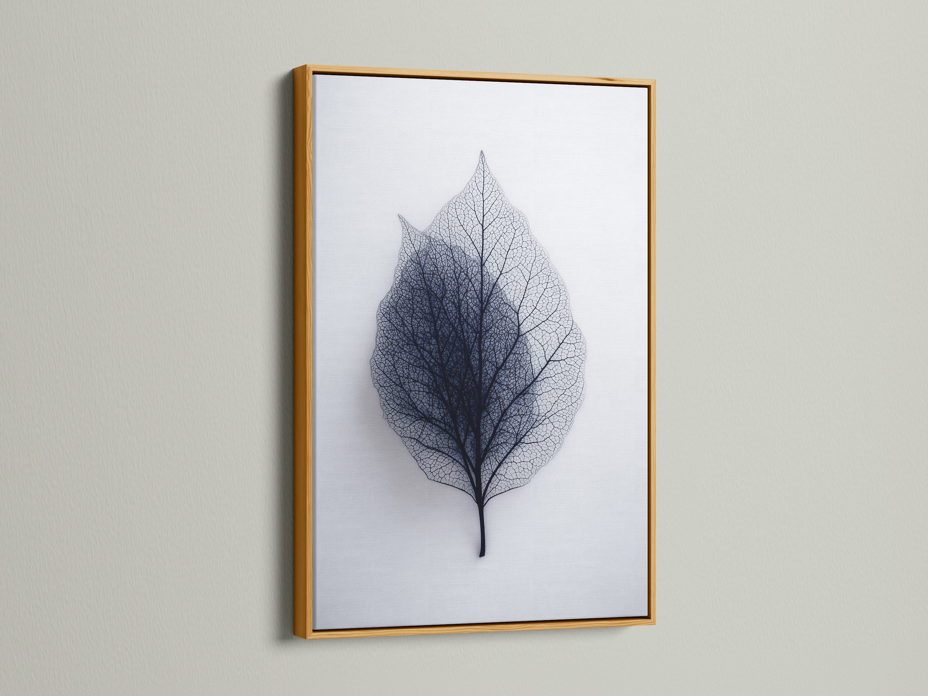 A gold frame highlights leaf art. The gold frame adds a touch of luxury and elegance. This frame enhances the artwork's warm tones. Perfect for creating a glamorous display. Transform your art with a gold frame.